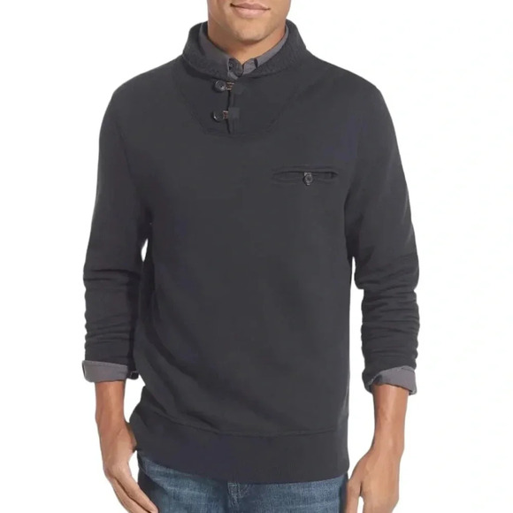 Billy Reid Shiloh Shawl Collar Pullover Sweater Soft Black Size L - Picture 10 of 10